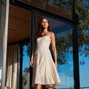 Reception of party dress DRESS THE POPULATION Sequin Fit & Flare Dress EUC